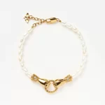 Gold Timepiece Link Chain Bracelet